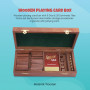 Ajuny Ensemble de cribbage, dominos et jeu de dés en bois faits à la main | 28 dominos en bois, 5 dés en bois et 6 broches métal