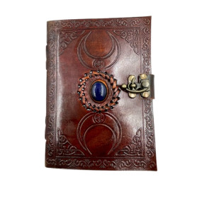 OVERDOSE Journal en cuir Vintage Journal relié en cuir fait à la main Journal du livre des ombres - Carnet de croquis en cuir (A