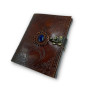 OVERDOSE Journal en cuir Vintage Journal relié en cuir fait à la main Journal du livre des ombres - Carnet de croquis en cuir (A