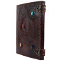 OVERDOSE Rose Chakra Avec 4 Pierres Journal En Cuir Vintage - Journal Antique Fait À La Main Pour Hommes Femmes Journal Carnet D
