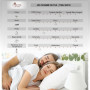 Pizuna Coton Peigné Parure de Lit 90x200 cm Écume de mer, 100% Coton Longue durée 400 Fils de Satin Comprend 1 Drap Housse, 1 Dr