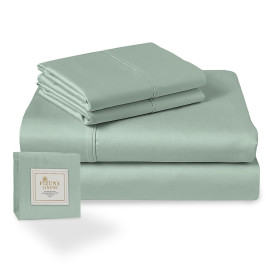 Pizuna Coton Peigné Parure de Lit 140x200 cm Mousse de mer