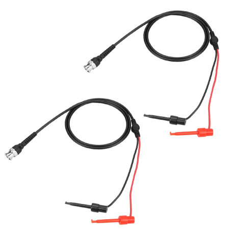 Oumefar BNC à Double Mini Crochet de Test Pinces à Plongeur sonde oscilloscope Machine câble de Test câble coaxial avec Double F