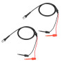 Oumefar BNC à Double Mini Crochet de Test Pinces à Plongeur sonde oscilloscope Machine câble de Test câble coaxial avec Double F