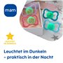 MAM Sucette Supreme 6-16 mois, Dental Sucette, lot de 4 pour les filles, 2 étui de stérilisation