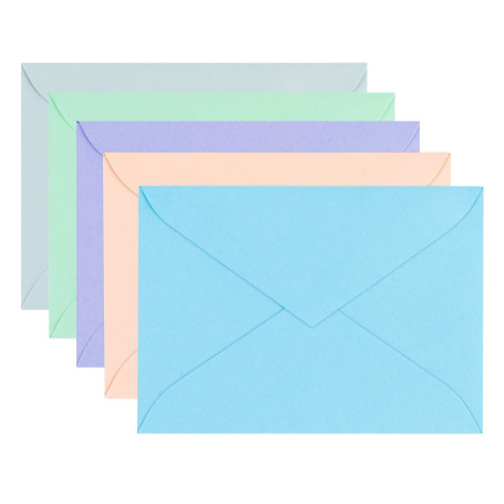 ÖKI Lot de 10 enveloppes pastel - Pour cartes bon d'achat