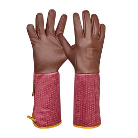 Gebol Damascena | 1 paire | Taille M (taille 8) | Gant de rose | Cuir véritable avec protection épineuse | Gant de jardinage rob