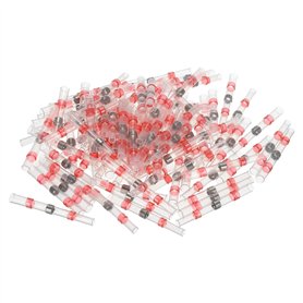 Comforty Lot de 50 connecteurs thermorétractables rouges 26-10 AWG étanches isolés à sertir/percussion/thermorétractable rapport