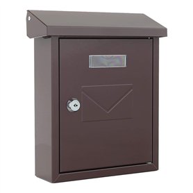 Rottner Cesena Boîte à lettres avec ouverture sur le dessus Acier Marron