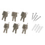 Profirst Maildrop 6 Système de boîte aux lettres en acier anthracite, serrure à cylindre avec 2 clés pour 6 parties, porte-badge