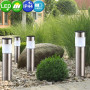 Globo LOT de 4 bornes lumineuse à LED en acier inoxydable Fonctionnement à énergie solaire