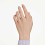 Swarovski Bague cocktail Stilla Attract, Taille ronde, Blanche, Placage de ton or