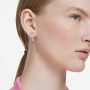 Swarovski Pendants d'oreilles Attract, Taille ronde, Rose, Métal rhodié