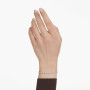 Swarovski Bracelet Tennis Matrix, Taille ronde, Blanc, Placage de ton or