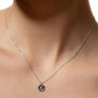 XENOX® Collier globe terrestre – Collier pour femme en argent sterling 925 de qualité supérieure avec pendentif globe terrestre,