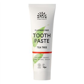 Urtekram Dentifrice Arbre à Thé Bio - Soin apaisant pour dents sensibles - Dentifrice sans Fluor - Origine Vegan & Naturelle - U