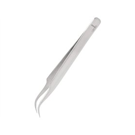 REMOS Pince à tiques en acier inox avec pointe incurvée pour humains & animaux
