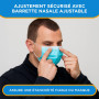 lot de 50 masques jetables couleur (blan