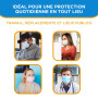 ISC Hygiene & Safety Masques Chirurgicaux, 3 couches, fixations élastiques à l'oreille, lot de 50 masques jetables couleur (blan