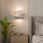 charlique® wave light - applique murale intérieure, blanche, lampe murale design avec 2 ampoules LED G9, éclairage mural pour sa