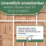 DeinKaufladen.com Lot de 8 boîtes de rangement en bois pour armoire de salle de bain - Boîte de rangement en bois - Boîte de ran