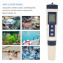 Haofy Testeur d'eau 5 en 1 Testeur Multifonctionnel de qualité de l'eau, TDS/EC/Salinité/PH/Température numérique pour Eau Potab