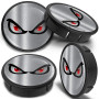 SkinoEu® 4 x 60mm ABS Plastique 3D Gel Silicone Cache-Moyeu Capuchons de Centre Enjoliveurs de Roue Voiture Cache Moyeux Jante U