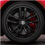 SkinoEu® 4 x 60mm ABS Plastique 3D Gel Silicone Cache-Moyeu Capuchons de Centre Enjoliveurs de Roue Voiture Cache Moyeux Jante U
