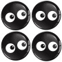 SkinoEu 4 x 55mm Autocollant 3D Silicone Universel pour Cache-Moyeu