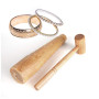 Jeu de marteaux de calibrateur de mandrin, 2 pièces en bois calibrateur de mandrin fabrication de bijoux ajuster le dimensionnem
