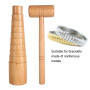 Jeu de marteaux de calibrateur de mandrin, 2 pièces en bois calibrateur de mandrin fabrication de bijoux ajuster le dimensionnem