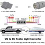 Aramox Fil de Prise de Remorque, Convertisseur de Lumière de Connecteur de Remorque USA 4 Broches à EUR 7 Broches Adaptateur Arr