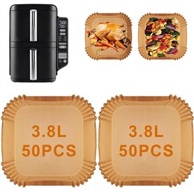 YJDM Lot de 100 feuilles de cuisson pour friteuse à air chaud Ninja SL300EU