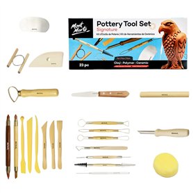 Mont Marte Outils de Modelage – 23 Outils de sculpture de différentes tailles et formes – Idéal pour travailler l'argile