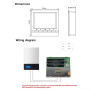 Thermostat intelligent programmable - Thermostat mural pour chaudières à gaz - Contrôleur de température avec grand écran LCD - 