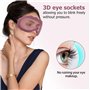Masque de Nuit,Masque de Nuit 100% Occultant pour Hommes & Femmes 3D Cache Yeux pour Dormir Bloquer la Lumière Masque Sommeil 20