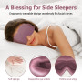 Masque de Nuit,Masque de Nuit 100% Occultant pour Hommes & Femmes 3D Cache Yeux pour Dormir Bloquer la Lumière Masque Sommeil 20