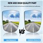 Anlseiod Verre Retroviseur Gauche Compatible avec Renault Trafic MK2 O-pel Vivaro A Nissan Primastar 2001-2014 Miroir Glace De R