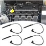 Anlseiod 4x Câble d'allumage pour Clio 2 Kangoo Twingo 1 2 Cable Allumage Twingo I II 0300891604 8200713680