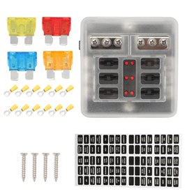 ZEALfix Porte-fusibles à 6 voies pour véhicule