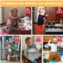 Lot de 6 sécurités pour enfant - Pour armoire - Sans perçage - Blanc