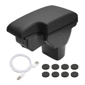Anlseiod Accoudoir compartiment de rangement pour Nissan JUKE 2010-2019 Repose-bras avec cendrier et porte-gobelet et prise USB