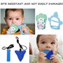 MLPKOI collier à macher, Lot de 4 colliers sensoriels à mâcher, Anneau Dentition Bebe, collier anti stress enfant, pour enfants 