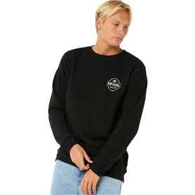 Sweat sans capuche homme Rip Curl Stapler Crew Noir