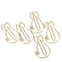 Marques-pages, 12pcs Trombone Chat Trombones en Métal, Clips de Reliure pour Organiser les Reçus, Collecter des Cartes Postales 