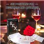AJOHBM Jeu de 50 Cartes Jouets Divertissement pour Couple Jeu de Chambre de Cartes pour Couple Solitaire Couplĕ-Shop accessoires