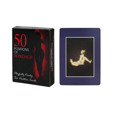AJOHBM Jeu de 50 Cartes Jouets de Divertissement pour Couple Jeu de Chambre Jeux de société pour Cartes de Accessoires -Y3D25W