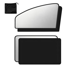 4 pièce Pare Soleil Voiture bébé，Pare Soleil Voiture Bebe，Noir Cache vitre Voiture，Protege Soleil Voiture Bebe，Rideau de Voiture