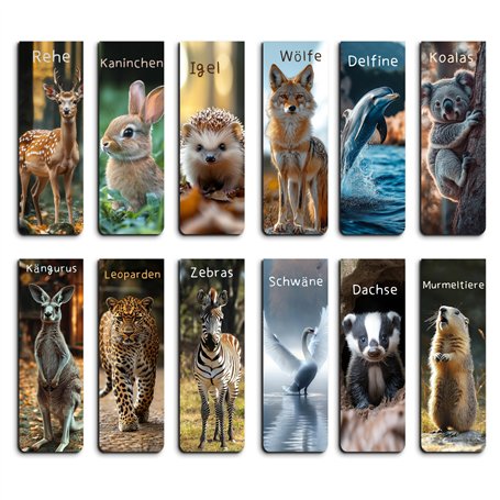 12 Pièces Marque Page Magnetique，Marque Page Livre，Accessoire Livre，Gadget Bureau，pour Adultes et Enfant