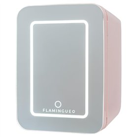 Flamingueo Mini Frigo 10L - Petit Frigo avec Miroir et LED